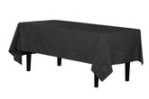 Premium Black Plastic Table Covers | 96 Count